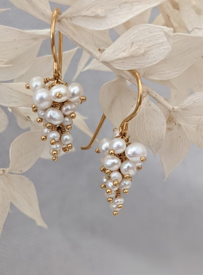 Pearl Grape Earrings