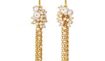 Small Pearl And Gold Vermeil Tassel Earrings