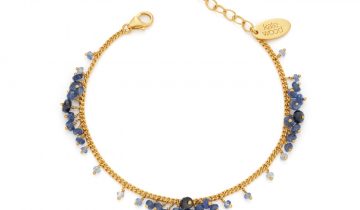 Scattered Row Sapphire Beaded Bracelet