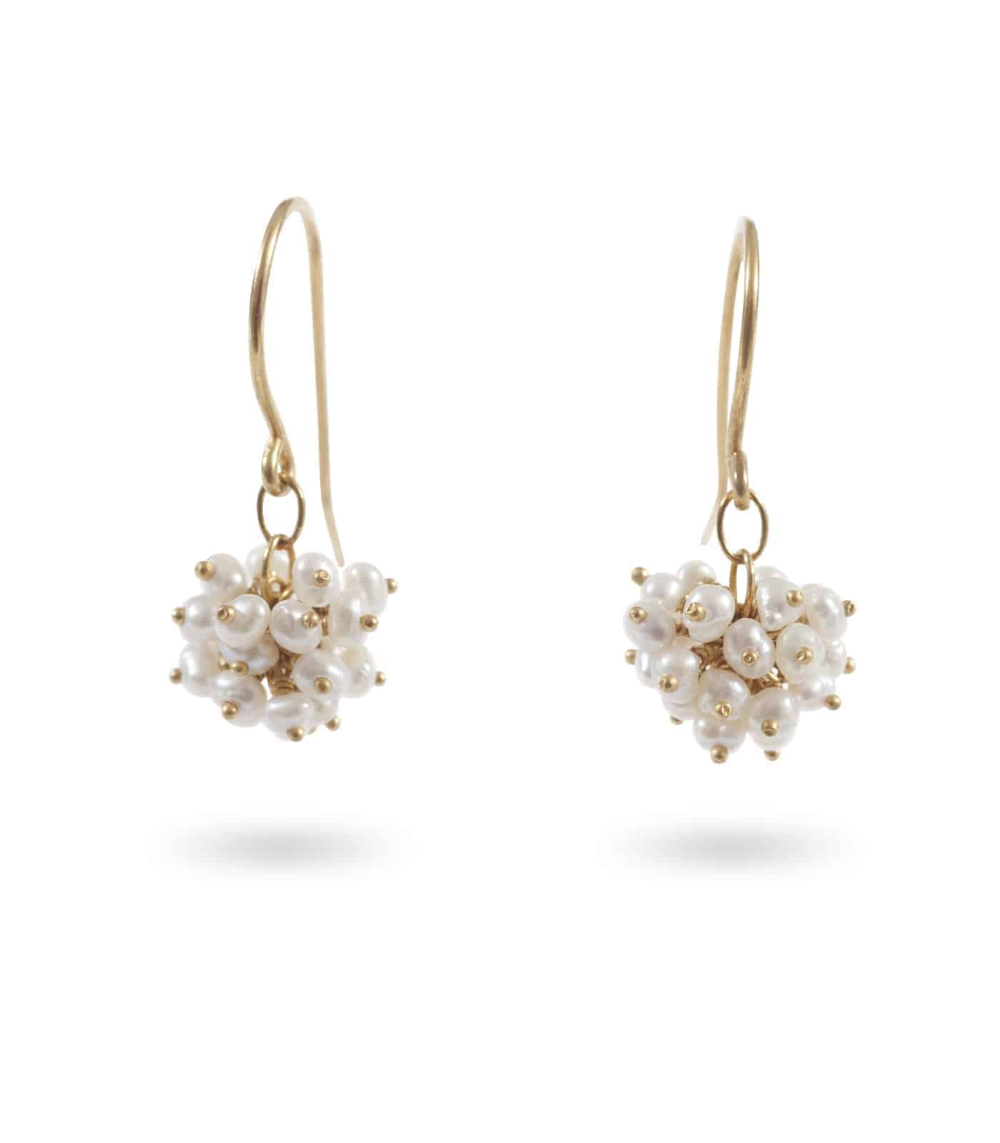 Pearl Pompom Earrings - Kate Wood Jewellery