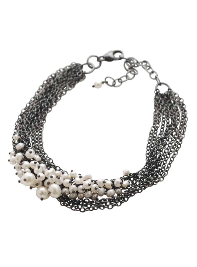 'Scattered Row' Sapphire Beaded Bracelet - Kate Wood Jewellery