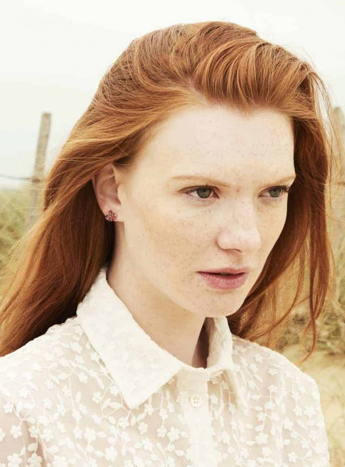 Pink Tourmaline Pompom Stud Earrings