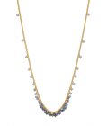 Photo of a sapphire and gold vermeil beaded necklace