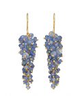 Photo of blue sapphire drop earrings.
