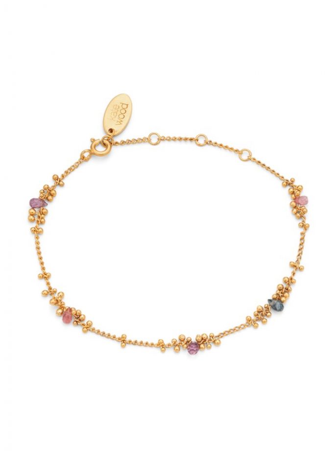 Gold vermeil bracelet with gemstones