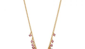 Blossom Gemstone Cluster Necklace in Pink Spinel and Gold Vermeil