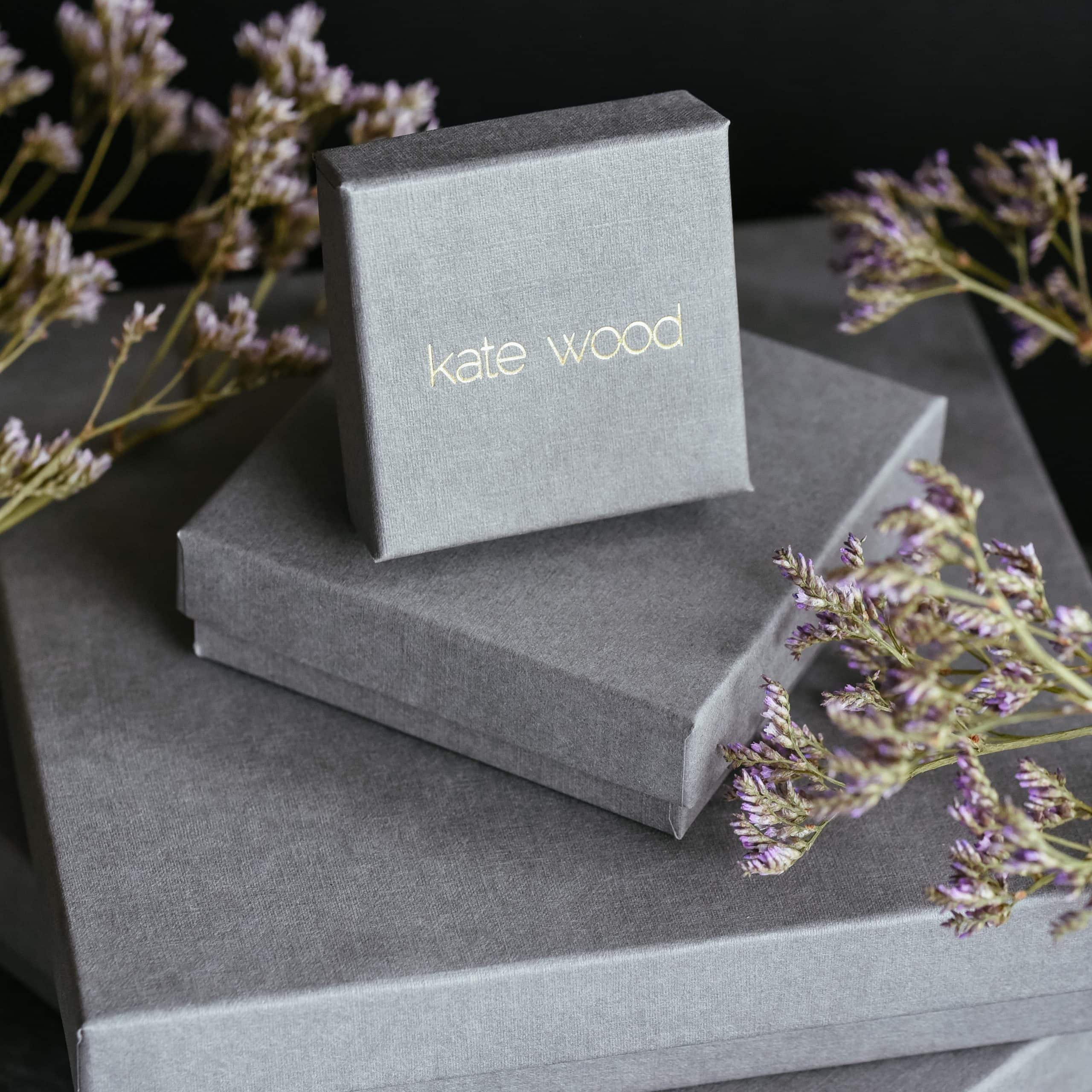 Photo of Kate Wood Jewellery boxes in grey and gold