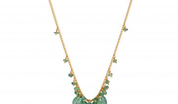 Emerald Bead Cluster Necklace