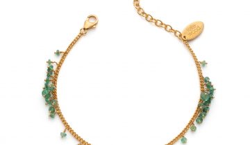 Scattered Row Bracelet in Emerald