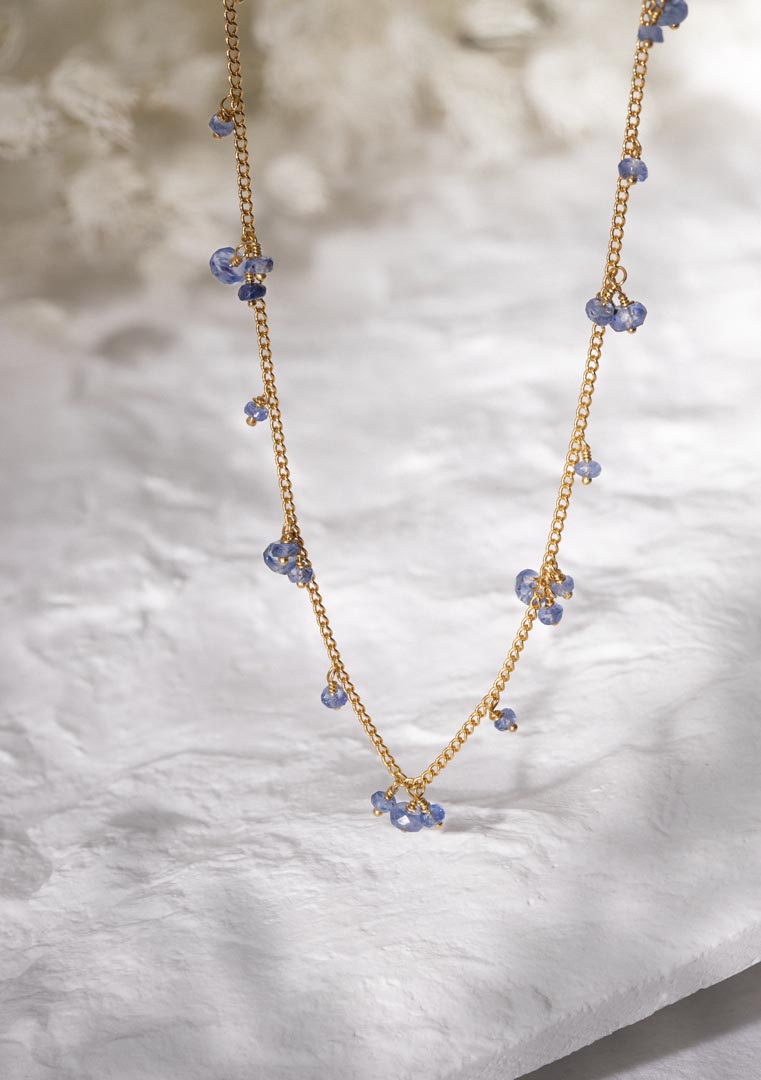Sapphire necklace by Kate Wood