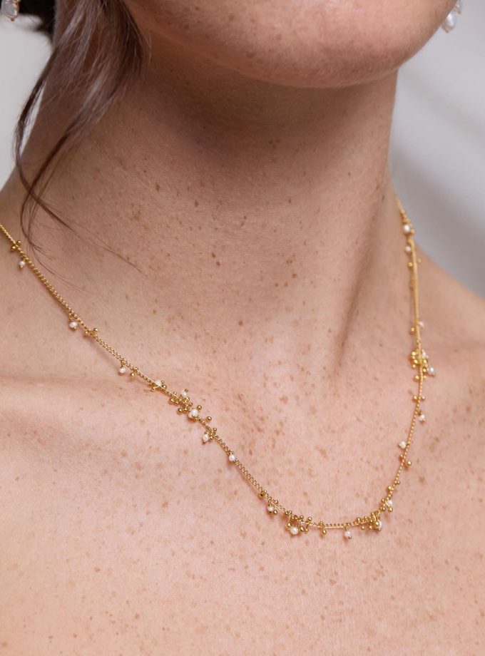 Pearl Scattered Droplet Necklace